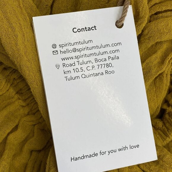 Spiritum Tulum Women’s Thea Maxi Dress Mustard Yellow One Size - Picture 8 of 8